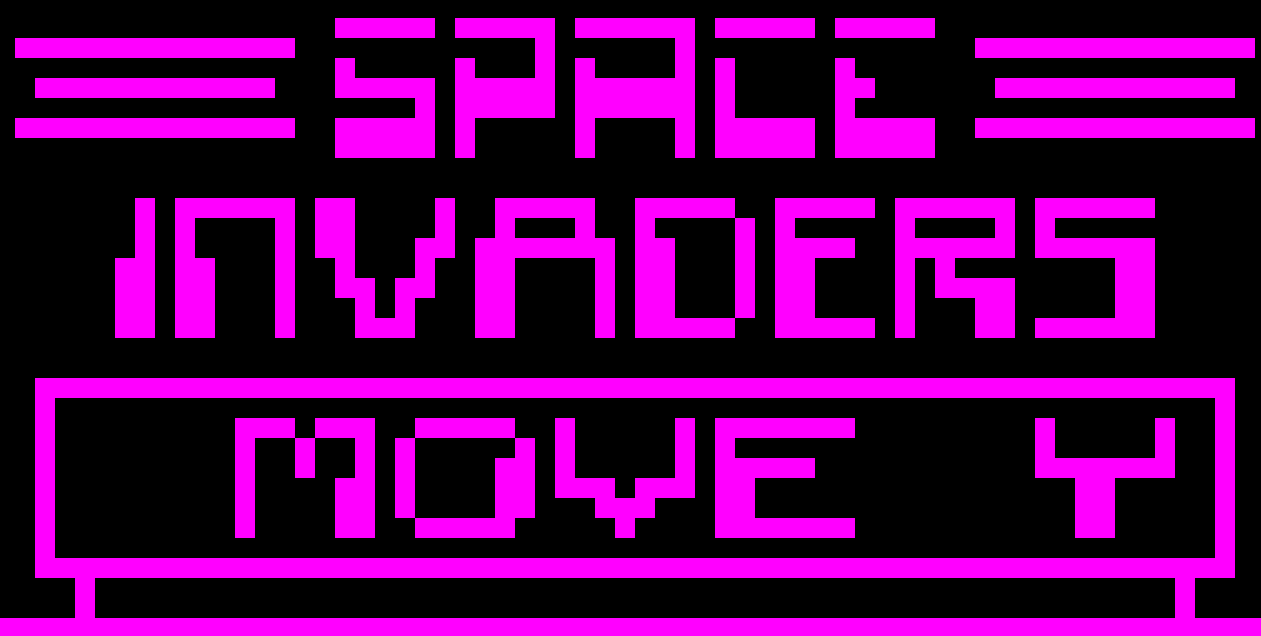 Screenshot of the Space Invaders game running on chirp